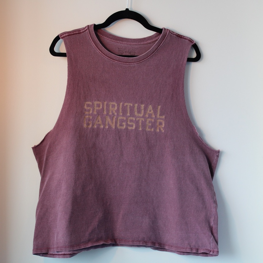 Spiritual Gangster Size Large Unisex Red Muscle Tank